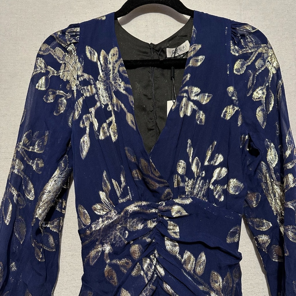 NWT Delfi Collective 100%  Silk Dress - size XS - Picture 4 of 7